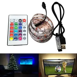 IP20 Зарядное устройство USB источника питания светодиодный полосы света RGB 3528 SMD DC 5 V дистанционного управления USB Кабель-адаптер светодиодный