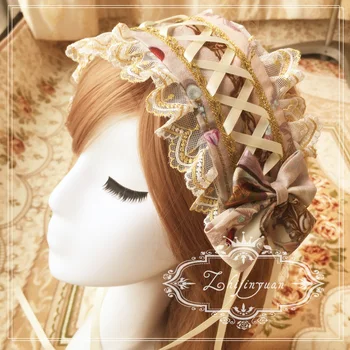 

Princess sweet lolita Brocade Garden Printing series lace hairband ZJY072