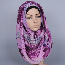 12 шт./лот) дизайн хлопок с цветочным принтом платки оголовье мусульманский хиджаб длинные шарфы/шарф gbs337