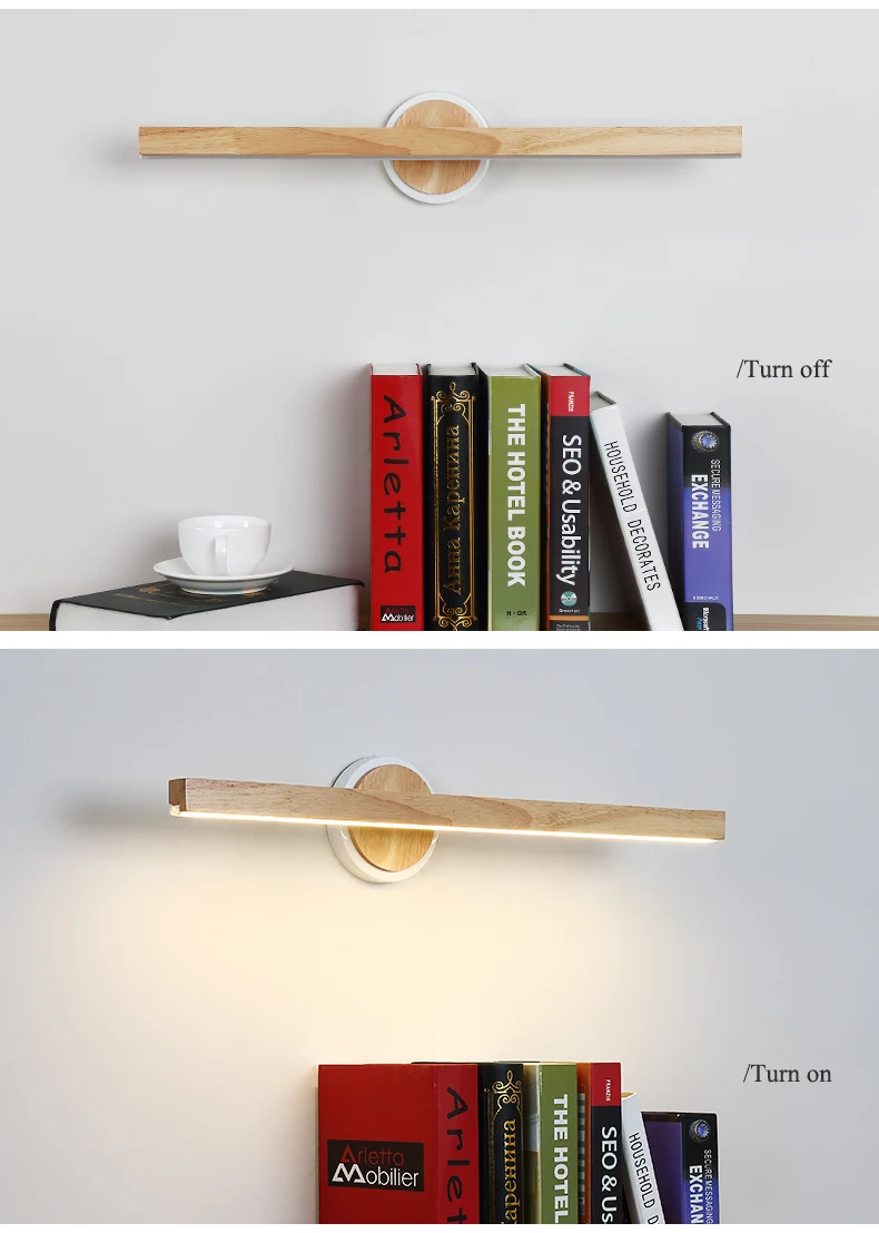 BOTIMI LED Wall Lamp For Bedroom Modern Mirror Lights Wooden Wall Sconce Wood Luminaira Bedside Lights Wall Mount Reading Light BOTIMI LED Wall Lamp For Bedroom Modern Mirror Lights Wooden Wall Sconce Wood Luminaira Bedside Lights Wall Mount Reading Light
