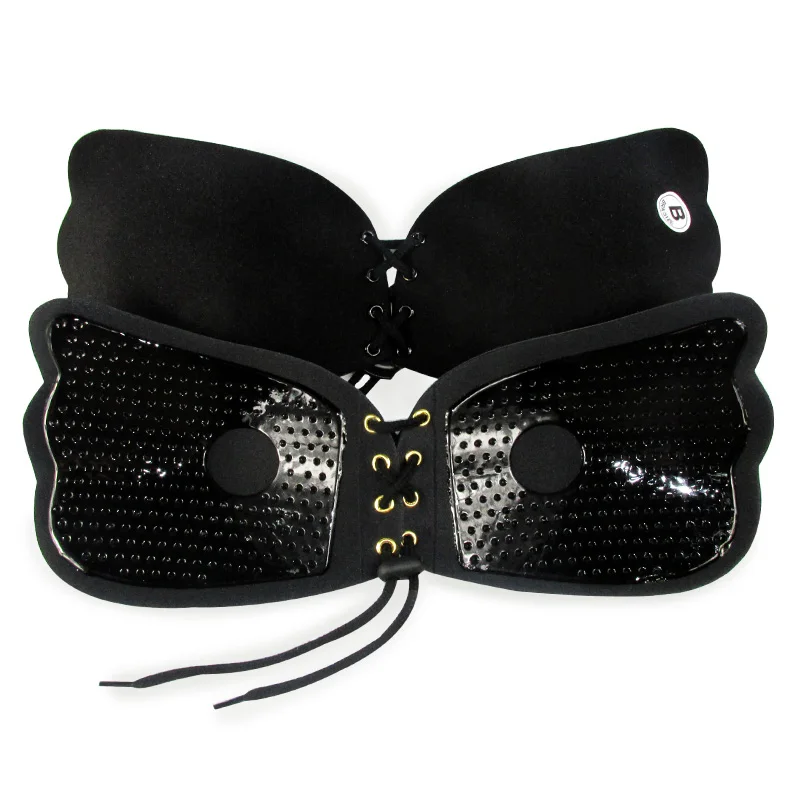 Black push up stick on bra 6 pack