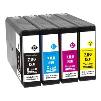 

Compatible for Ink Cartridge Replacement for Epson T786XL 786 XL (1 Black, 1 Cyan, 1 Magenta, 1 Yellow; 4-Pack)