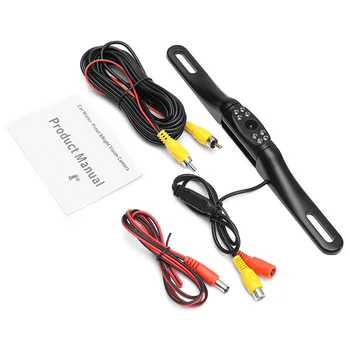 

170 Rotating Metal IR 8 LED Night Vision Car License Plate Rear view Reverse Backup Camera 2018 XR657