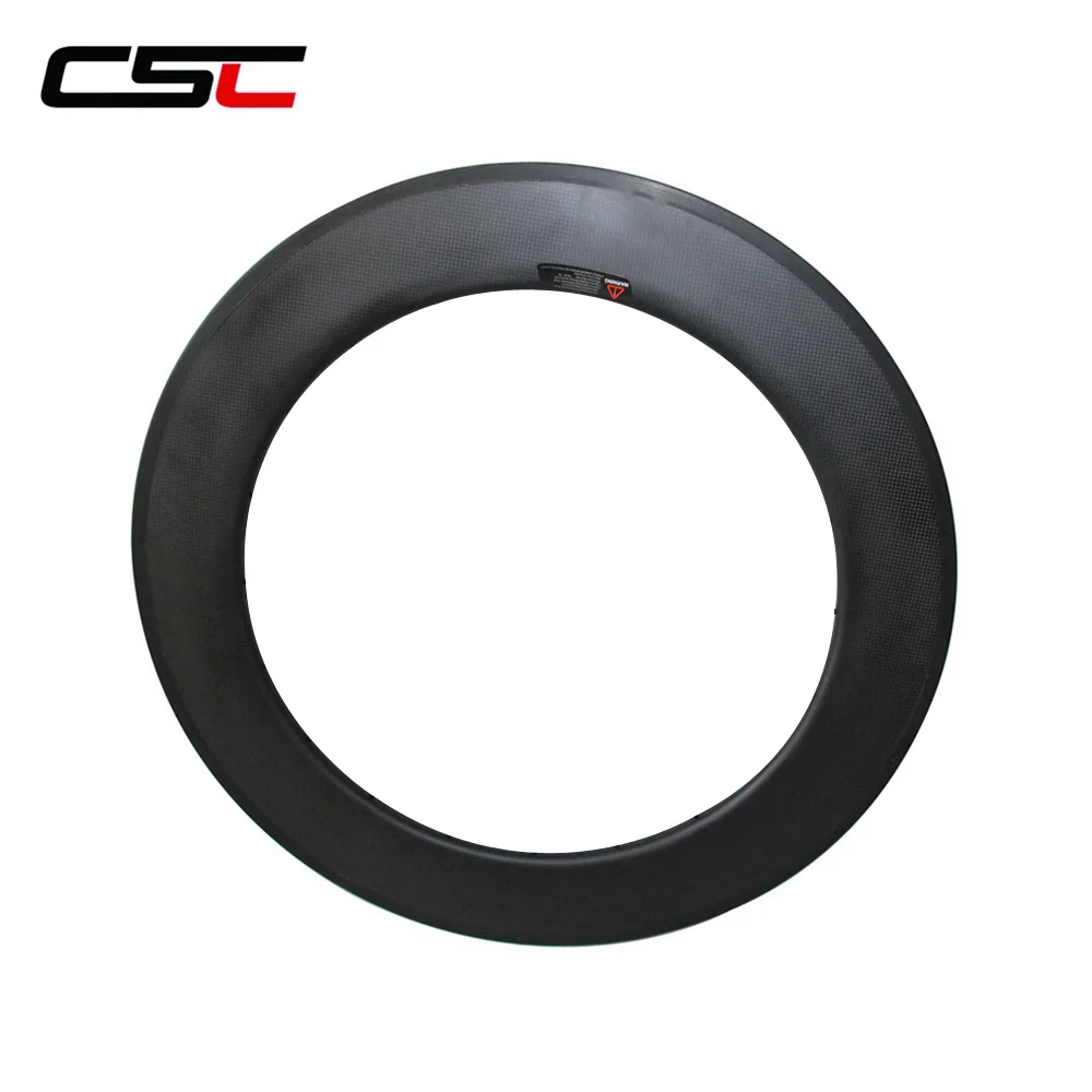 Flash Deal CSC 25mm U shape 88mm Clincher carbon road cyclocross bike rim 1