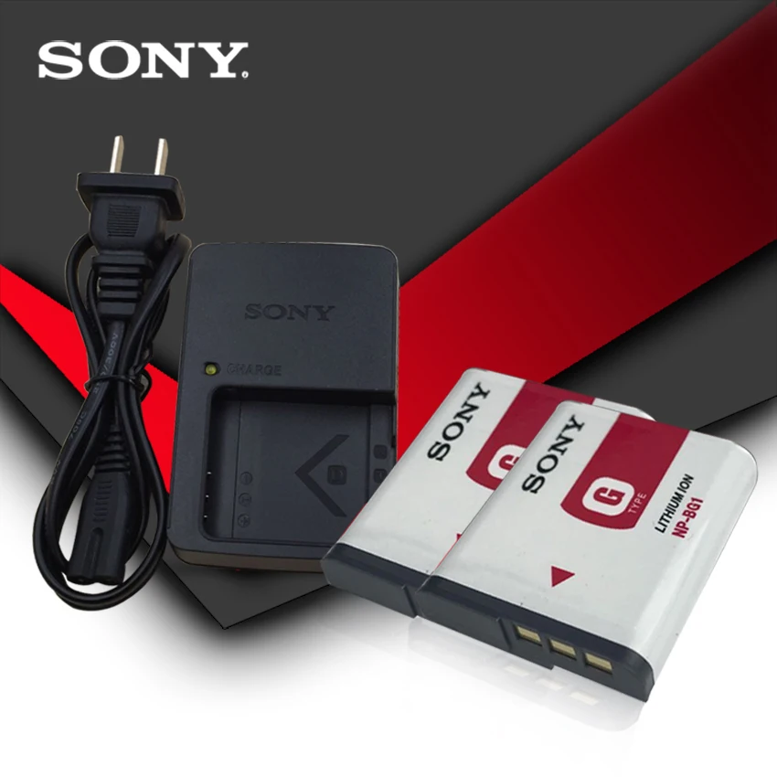 2 шт. sony оригинальный NP-BG1 NP BG1 NPBG1 FG1 комплектующие фотоаппарата sony DSC W120 W125 W130 W150 W170 W200 W210 W220 W230 W290 T20 T100 HX30 + Зарядное устройство