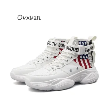 

American Flag Cool Hip Hop Trainers Rare Edition for men Dad Shoes Sneakers Male Designer Platform Casual Sport Loafers Shoes