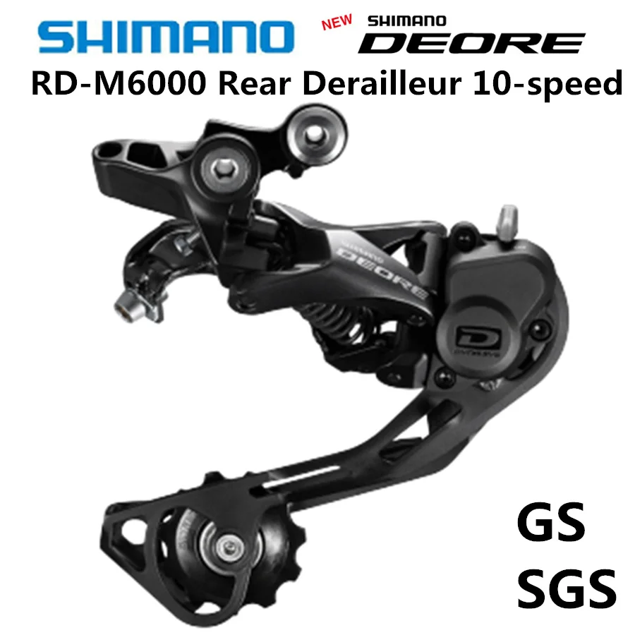 SHIMANO DEORE RD горный велосипед M6000 GS SGS MTB переключатель M6000 M610 shadow задний переключатель 10-speed 20/30-speed