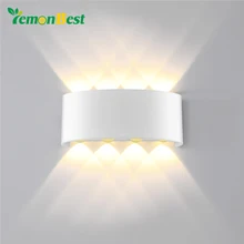 8W lampada 8-светодиодный монолитный алюминиевый настенный светильник с двойной головкой, водонепроницаемый декоративный настенный светильник для спальни, внутреннего и наружного коридора