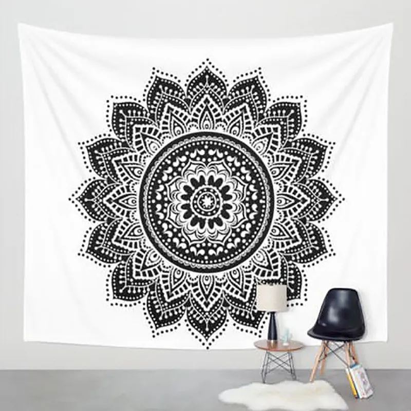 

147X147cm Indian Mandala Tapestry Bohemian Decoration Beach Hippie Towel Wall Hanging Carpet Blanket TQ