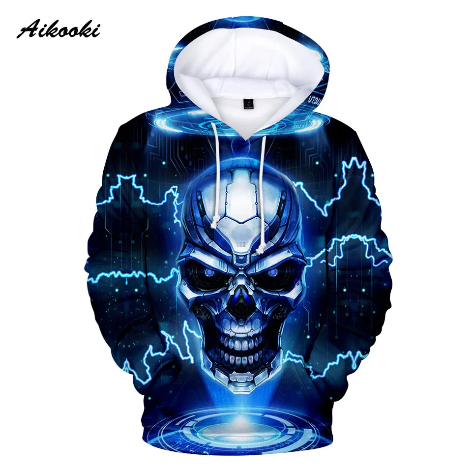 حار الجمجمة 3D هوديس الجمجمة هوديي الرجال النساء بلوزات محب الهيب هوب الجمجمة الرياضية رياضية