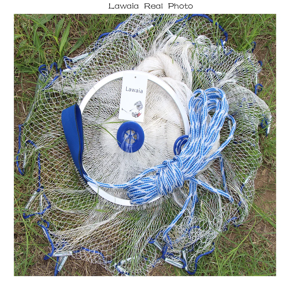 

Lawaia Usa Fishing Network Throwing Hand Nylon Mesh With Ring Net 3.6m Fishing Net Fishing Net Casting Diameter2.4-7.2m