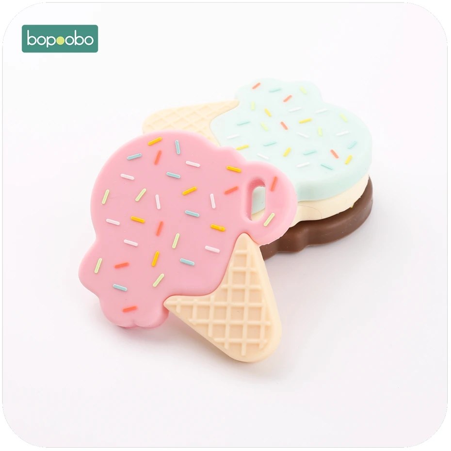 

MamimamiHome Baby Toys Silicone Ice Cream 10pc Nursing Teething Necklace Accessories Teething Jewelry Baby Crib Toy
