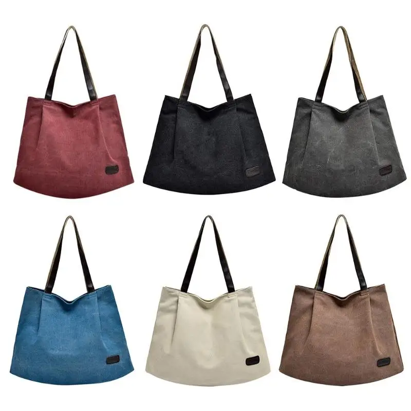 Женские ручные холщовые большие пляжные сумки на плечо, женские сумки-мессенджеры, женские холщовые сумки для покупок, повседневные сумки с верхней ручкой, дропшиппинг