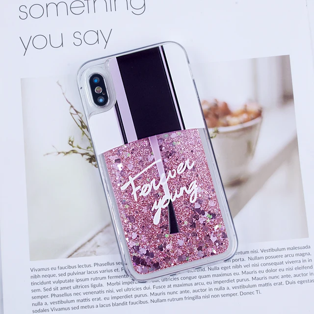 Glitter Case For iPhone XR 7 5 5S SE 6 6S 7 8 Plus Cover Dynamic Liquid