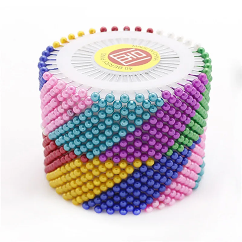 

480 PCS Pins Positioning Needles with Colorful Beads Clothing Shirt Positioning DIY Accessories for Flower Packaging