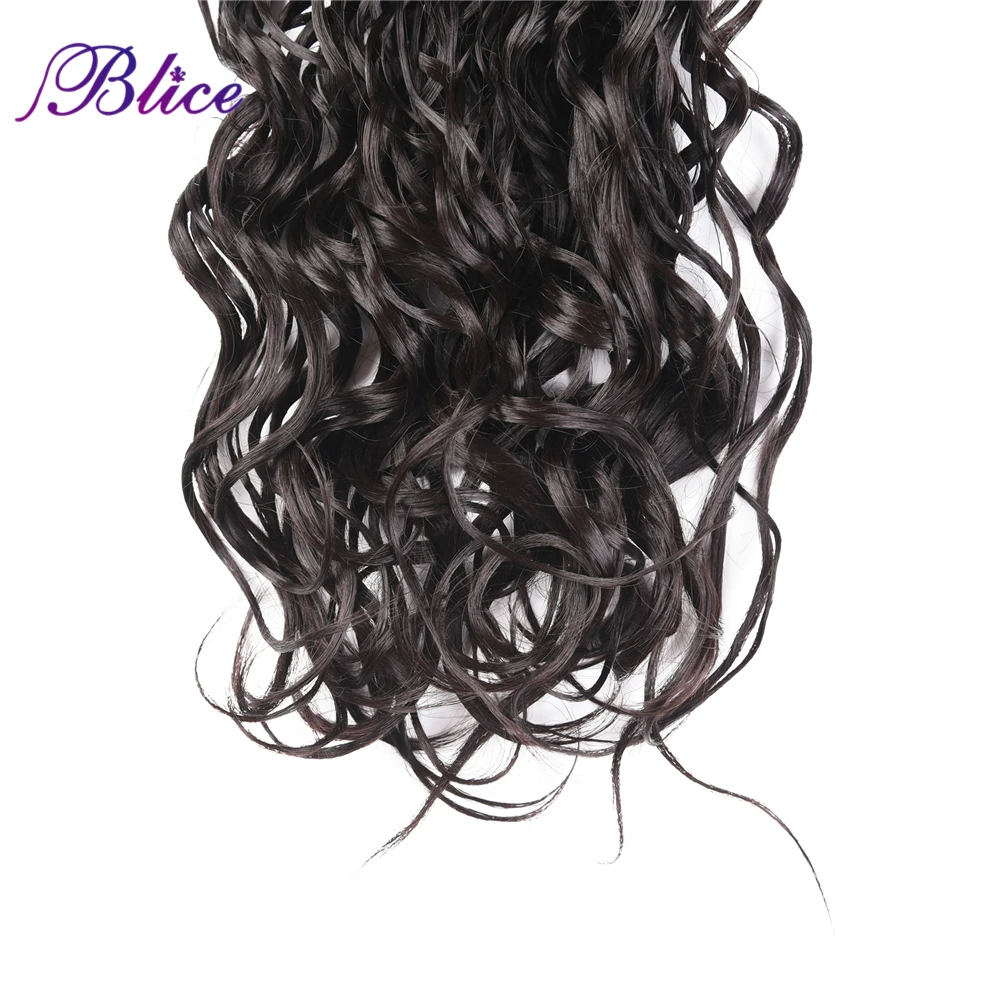Blice синтетические пучки волос влажная волна расширения 3 шт./упак. темно коричневый высокое температура волокно 1" 20" 2" утка Связки для женщин