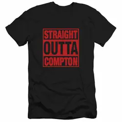 2018 летняя Модная брендовая футболка женская с буквенным принтом Straight Outta Compton футболка homme повседневная с круглым вырезом футболки женские