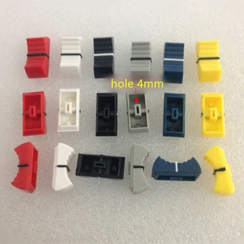 

120pcs/lot 4mm hole L24mm W11mm H10mm mixer fader cap direct sliding potentiometer fader knob / disc player knob wide mouth
