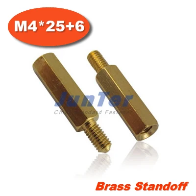 100 шт./лот латунная прокладка M4 Мужская x Женская 25 мм|spacer m4|m4 spacerbrass spacer |