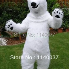 Талисман костюм полярного медведя костюм Рождество праздник животных зима маскот костюм Хэллоуин костюм OutfitSuit