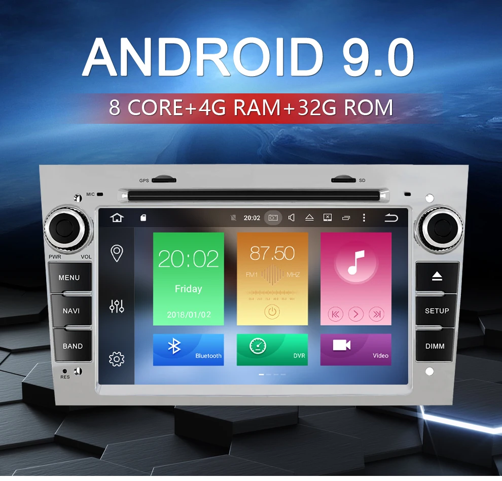 Cheap 7" Android 9.0 Car Radio GPS Player For Opel Astra H Zafira Vectra Vivaro Tigra Corsa C Carro DVD FM Video Navigation Multimedia 1