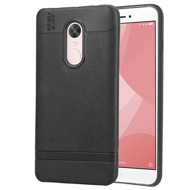 Роскошный кожаный чехол с зернистой поверхностью для Xiaomi Redmi Note 4 4X мягкие