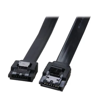 

10inch 6Gb/s SATA3 Serial ATA DATA cable with latch Locking for PC Laptop SATA 3.0 SATAIII 6Gbps HDD Hard Drive Disk/ SSD- Black