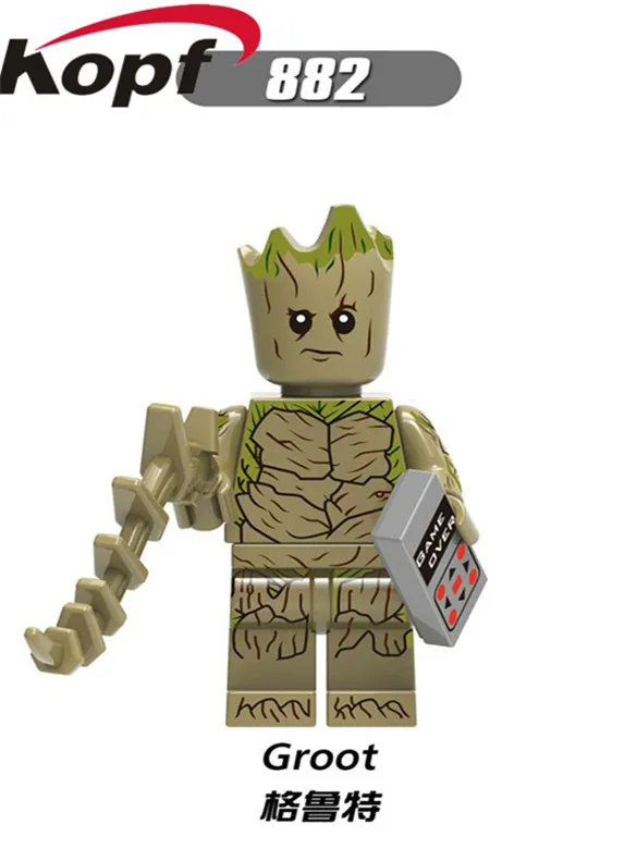 

XH 882 Single Sale Building Block Super Heroes Avengers INFINITY WAR Tree Man Outrider Thanos Thor Iron Man Brick Children Toys