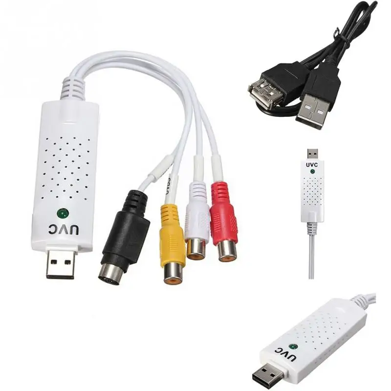 

1 set New Portable USB 2.0 Audio Video Capture Card Adapter VHS to DVD Video Capture For Win7/8/XP/Vista for Mac