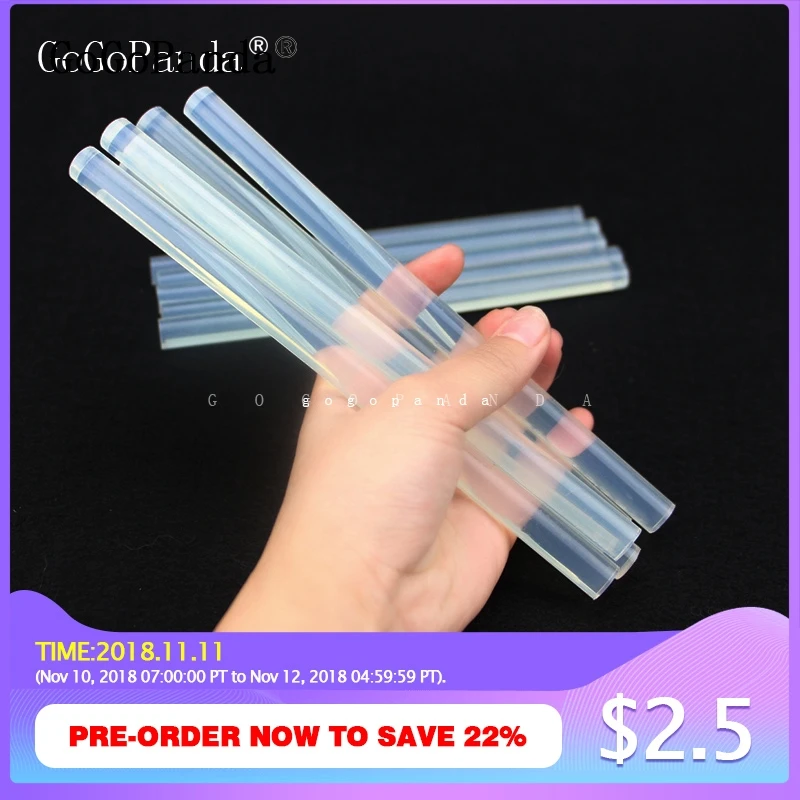 Free shipping (10PCS/Lot) Non-Toxic Transparent 11mm X190mm 7mmx190mm Hot Melt Glue Sticks for DIY цена Free shipping (10PCS/Lot) Non-Toxic Transparent 11mm X190mm 7mmx190mm Hot Melt Glue Sticks for DIY цены онлайн