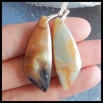 

Natural Gemstone Amazonite Fashion women earring beads,Charms Women Earrings Jewelry Gift Gem Customized,38x14x5mm,7.4g