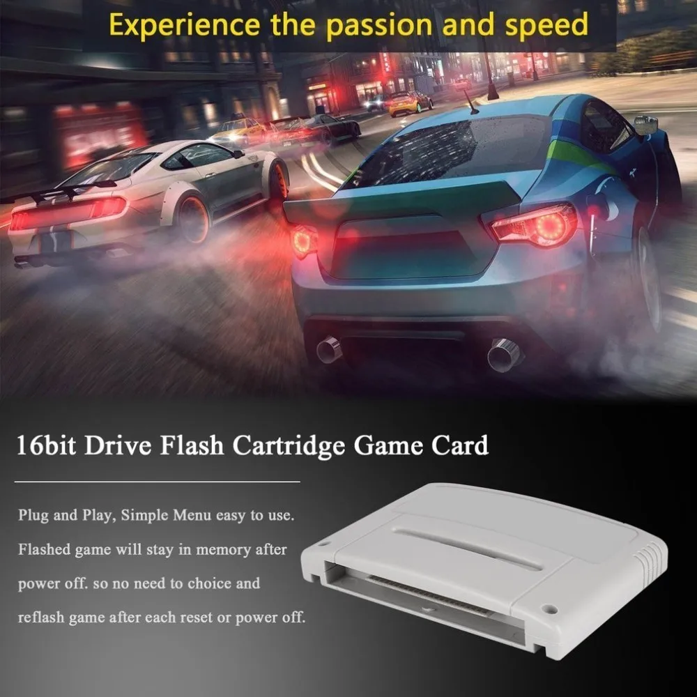 

16 bit Super Ever Flash Game Drive Flash SNES Cartridge Video Game Console Game Flash Card Plug & Play for Nintendo SFC SNES