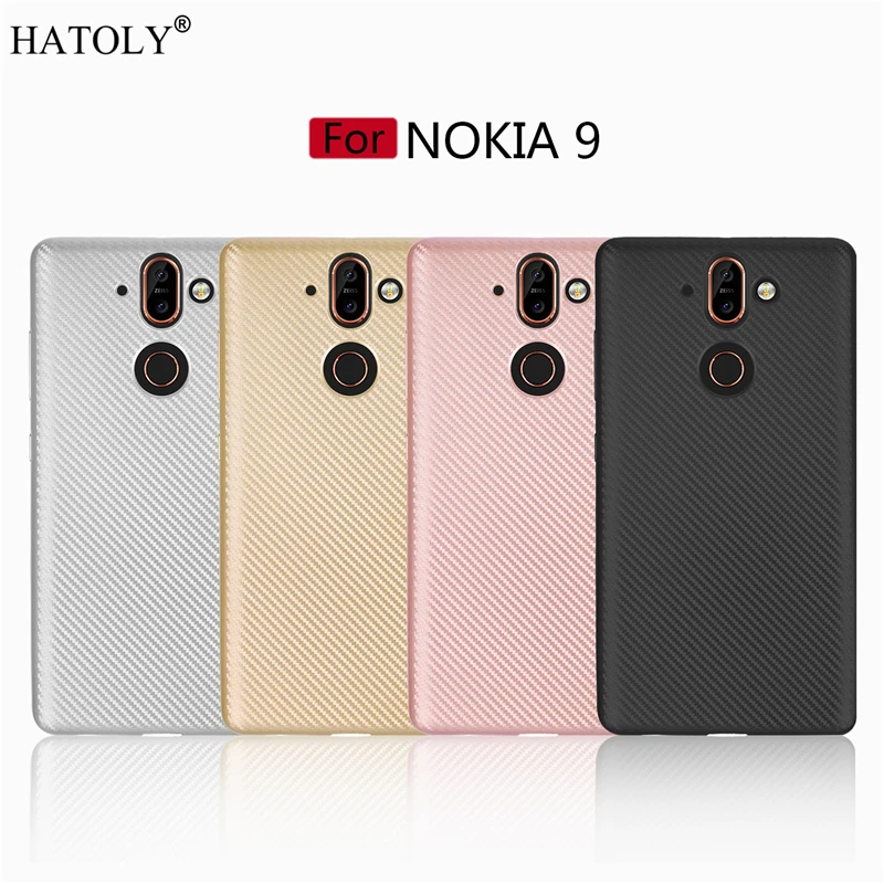 

HATOLY sFor Cover Nokia 9 Case for Nokia 9 Soft Rubber Silicone Armor Protective Phone Shell Bumper Phone Case for Nokia 9