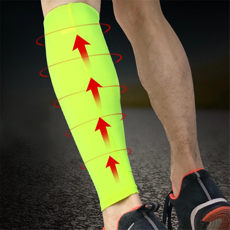 Спортивная поддержка икр компрессионные носочки для бега и велоспорта, футбольные носочки для голени, уличные наколенники