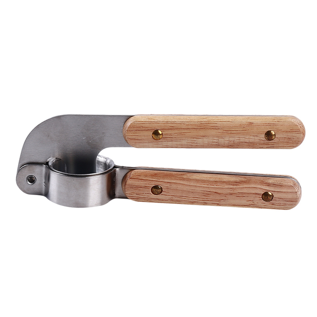 Wooden Handle Garlic Crusher Cutter Fashion-Stainless Steel Garlic Press With  Ginger Press Slicer Kitchen Accessories