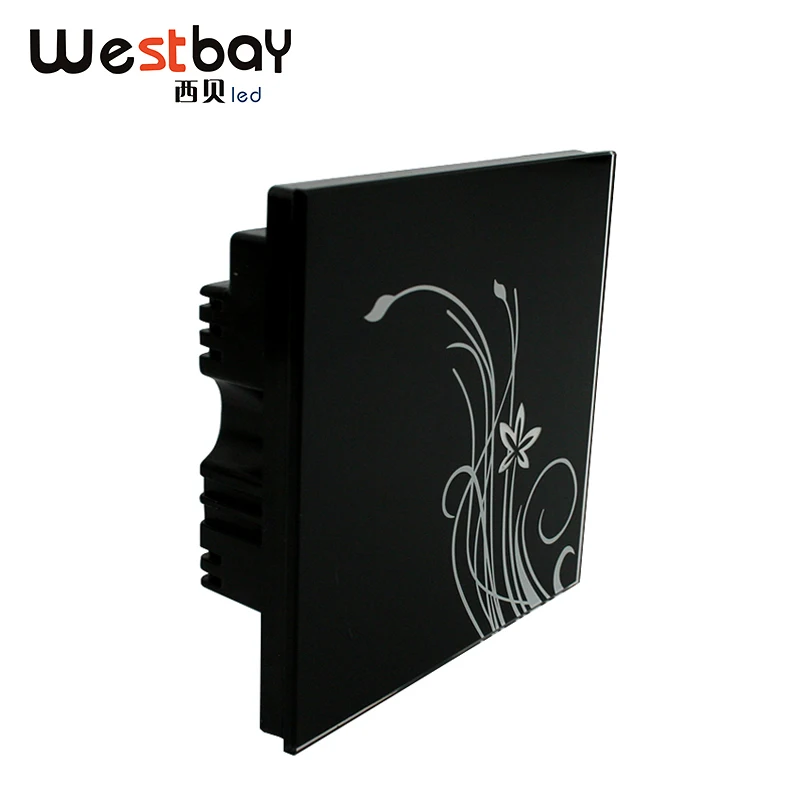 

New Crystal Glass Panel Switch Wall Switch Touch Switch Screen Wall Light Switch 1gang 1way 2gang 110~250V for LED Lamp Rainbow