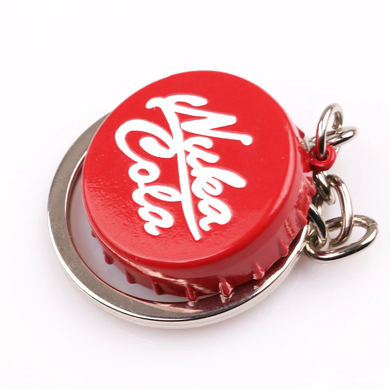 

Game Red Nuka Cola Bottle Cap KeyChain Personality Man Car Woman Bag KeyRings Commemorative Gift Give Friend