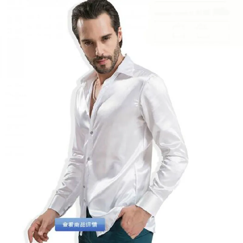 

Men Long Sleeve Single Breasted Solid Candy Color Shirts Camisa,Silk Poplin Comfortable High Quality Shirts Chemise Plus Size