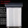 100PCS Extra Heavy-Duty  Reclosable Plastic Packaging Bags Strong Poly Zip Lock Plastic Zipper Clear Zip lock bags Various Sizes 1