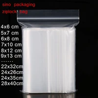 100PCS Extra Heavy-Duty  Reclosable Plastic Packaging Bags Strong Poly Zip Lock Plastic Zipper Clear Zip lock bags Various Sizes 1