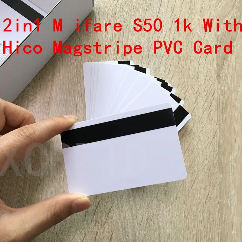 SLE4428 Hi Co 3 Track MagStripe White Printable Contact Smart PVC Card 200PCS 