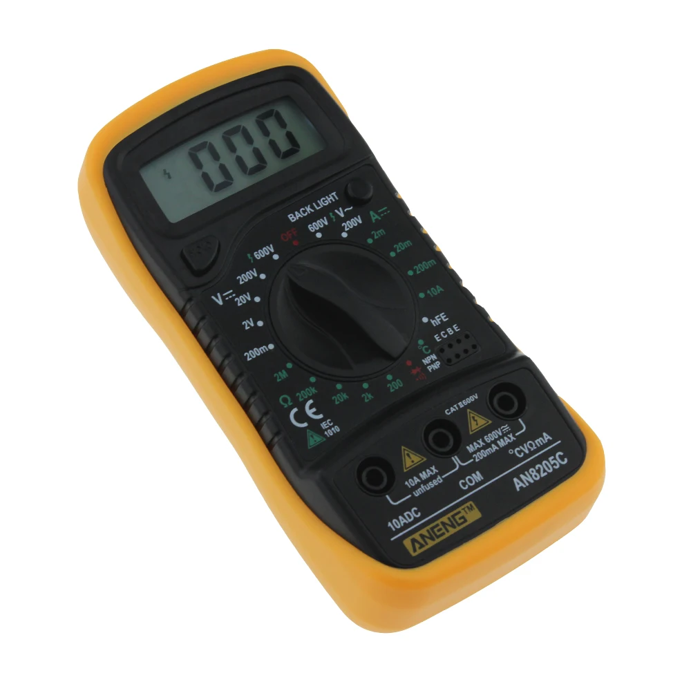 ANENG AN8205C Мини цифровой мультиметр портативный мультиметр AC/DC измеритель напряжения Амперметр Сопротивление температура тестер