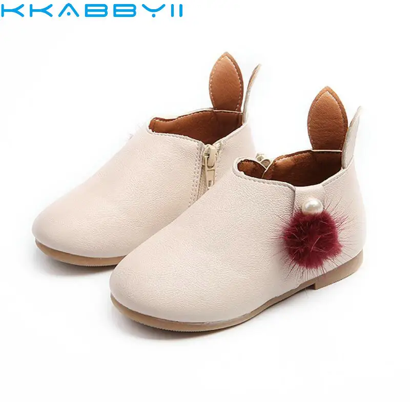 

KKABBYII Baby Girl Boots Childrens Kids PU Leather Boots Single Princess Spring Autumn Casual Shoes Size 21-30