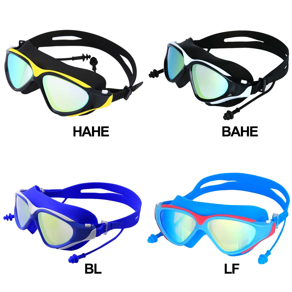 Унисекс очки для плавания защитные линзы для плавания ming очки с защитой от ультрафиолетовых лучей для взрослых с затычками для ушей противотуманные