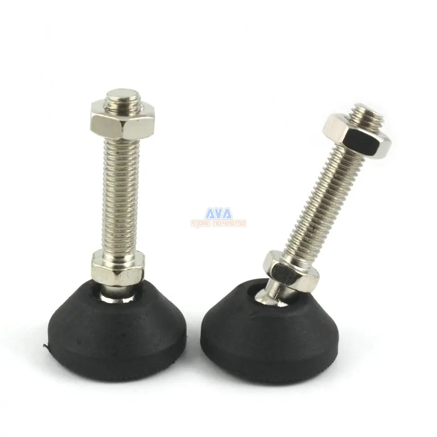 4 Pieces 40mm Swivel Base M10*50mm Adjustable Lathe Leg Articulating Leveling Feetleveling feet