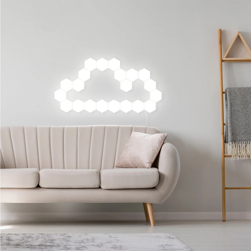 Diy Iluminacion Creativa Lampara Cuantica Cambio Sensible Tactil Iman Hexagonal Modular Forma De Panal Hogar Dormitorio Decoracion De Pared Luz Luces De Noche Led Aliexpress