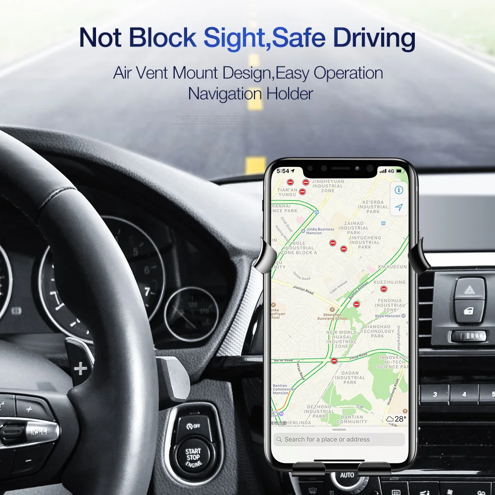 KISSCASE Halter Für Telefon in Auto Schwerkraft Air Vent Halterung Auto Handy Halter Universal Tele