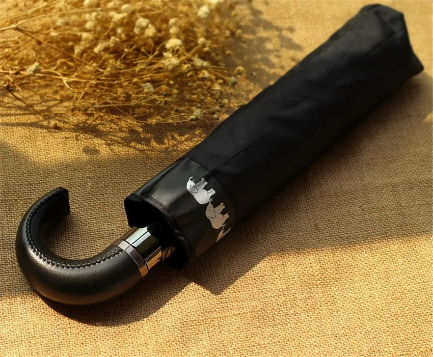 

Cortical Curved Handle Mini Capsule Pocket Light Umbrella Windproof 3Folding Umbrellas Travel Compact Rain Umbrella Man