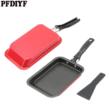 

PFDIYF Nonstick Carbon Steel Frying Pan With Turner Tamagoyaki Eggs Roll Maker Sushi Omelette Fry Pans Mini Rectangular Cookware