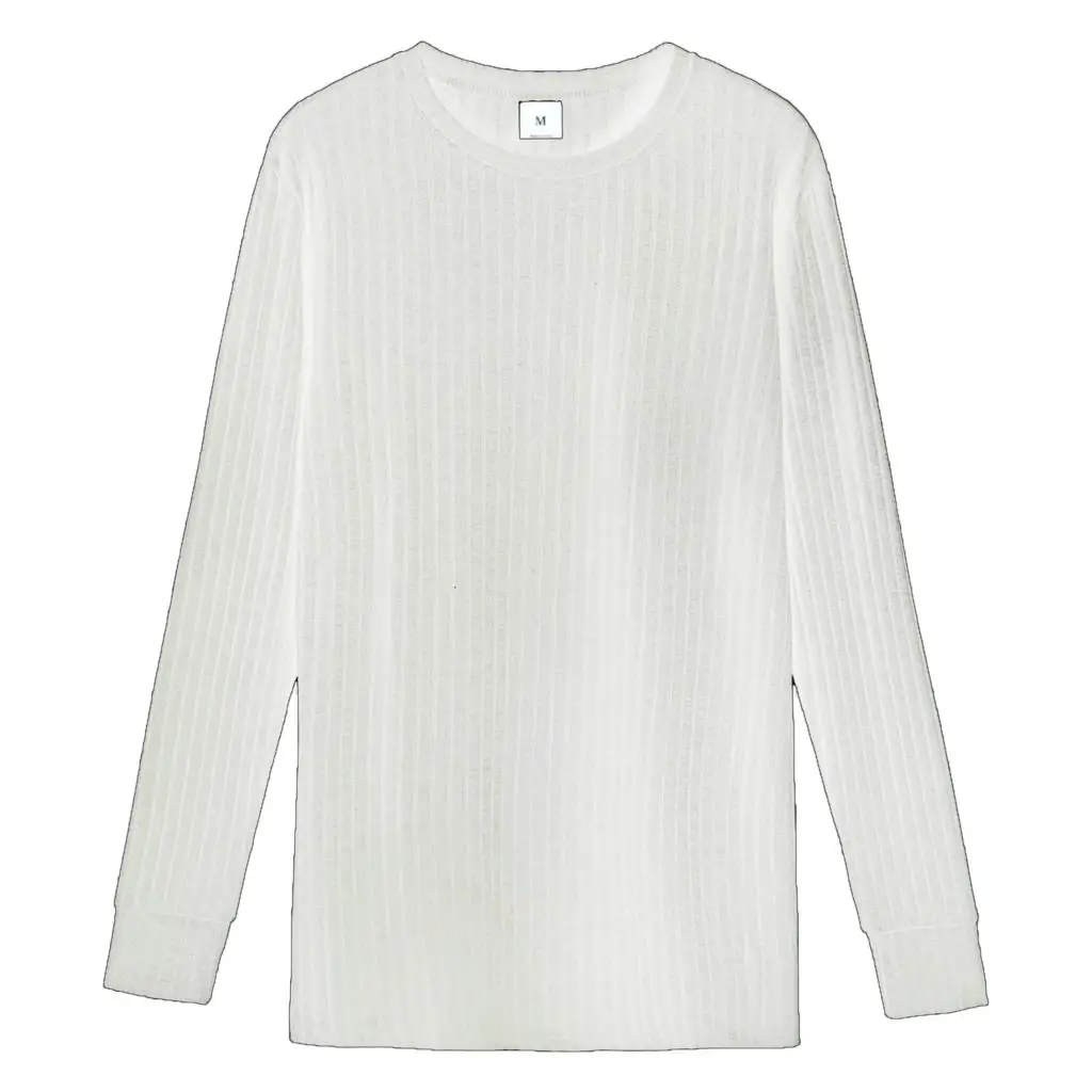Muscleguys/осенний модный свитер для мужчин; пуловер с длинными рукавами; свитер с круглым вырезом; топы; однотонная облегающая трикотажная одежда - Цвет: Белый